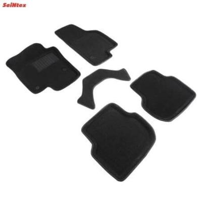 Ковры салона текстиль Volkswagen JETTA 2011- черные 3D Синтекс
