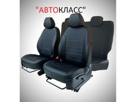 Чехлы на сидения для Chevrolet Aveo (T200/T250) 2003-2011 экокожа черные Автокласс