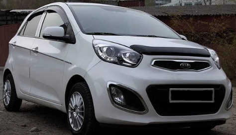 Дефлектор капота (мухобойка) Kia Picanto 2011- (Киа Пиканто) SIM