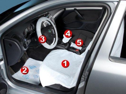 Комплект для защиты салона автомобиля 5 в 1